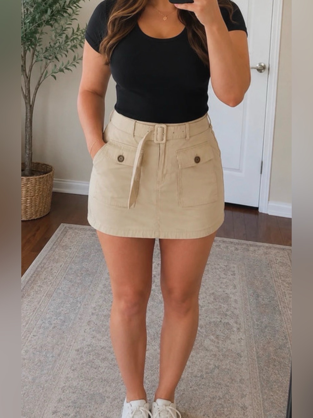 🩷New Women’s KBB by Kahlana Belted Cargo Mini Skirt